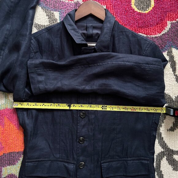 Massimo Dutti Linen Zip Flap Blazer - NEW - Picture 10 of 12